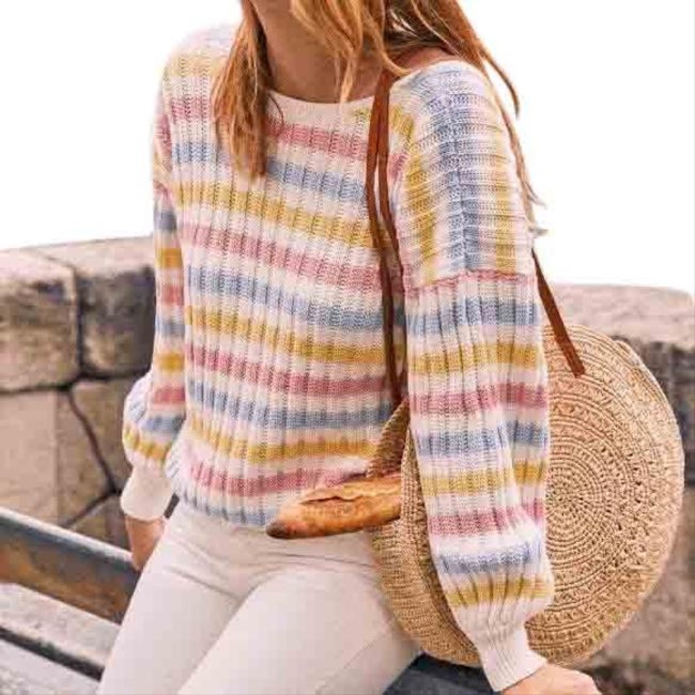 Sezane low scoop back knit sweater
